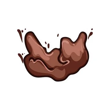 Decadent chocolate splash cartoon vector illustration Stock Illustration