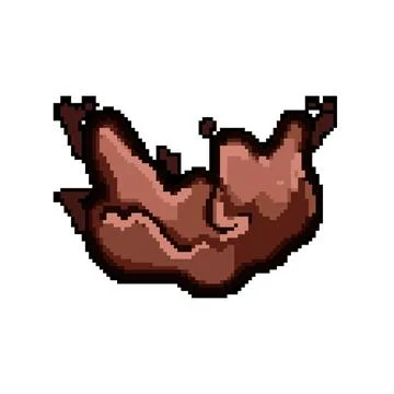 Decadent chocolate splash pixel art vector illustration Stock Illustration