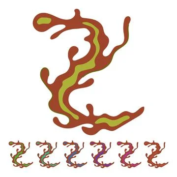 Decadent chocolate splash vector cartoon graphic Stock Illustration