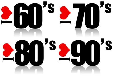 Decades Stock Illustration