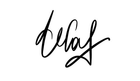 Decaf lettering. Vector illustration of handwritten lettering. Vector elements Illustrazione stock