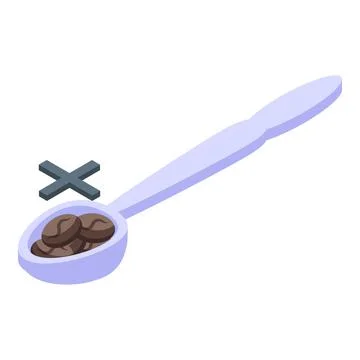 Decaffeinated coffee beans icon, isometric style Stock Illustration