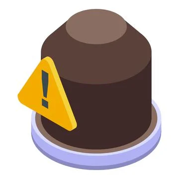 Decaffeinated coffee capsule icon, isometric style Stock Illustration