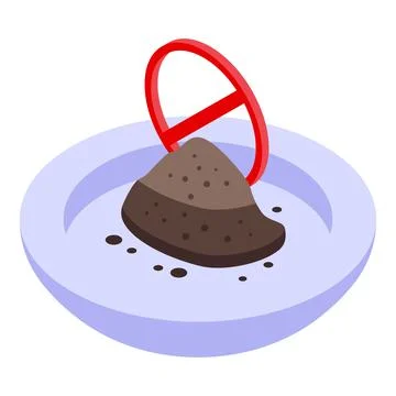 Decaffeinated coffee powder icon, isometric style Stock Illustration