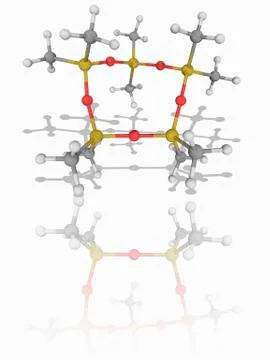Decamethylcyclopentasiloxane (D5) molecule Illustration