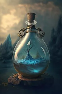Decanter of endless water Stock Illustration