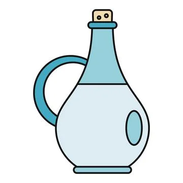 Decanter with liquid and cork stopper icon Stock Illustration