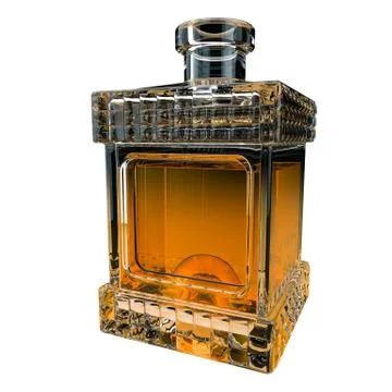 Decanter with whiskey.3D render Stock Illustration