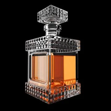 Decanter with whiskey.3D render Stock-Illustration