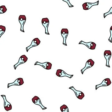 Decanter wine vector seamless pattern 스톡 일러스트