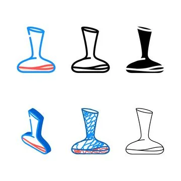 Decanter winery color icon vector looks Stock Illustration