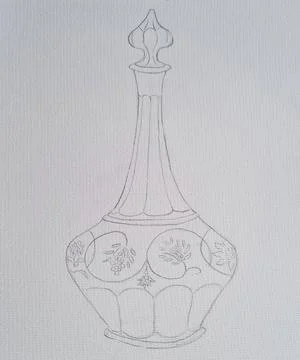 Decanter,glass pitcher Stock Illustration
