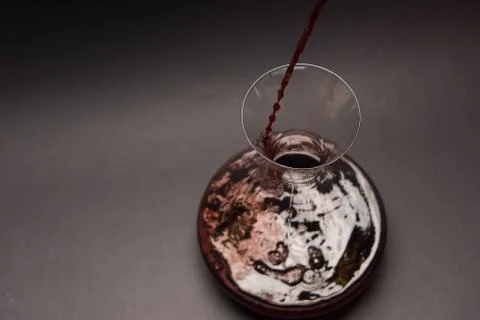 Decanting red wine Stock Photos