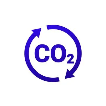 Decarbonisation icon, reducing carbon footprint Stock Illustration