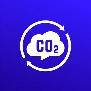 Decarbonisation, reducing carbon footprint vector icon Stock Illustration