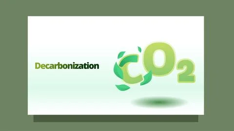 Decarbonization concept. modern clean style template vector illustration Illustrazione stock