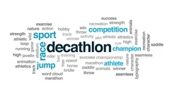 Athletics animated word cloud, text desi, Stock Video