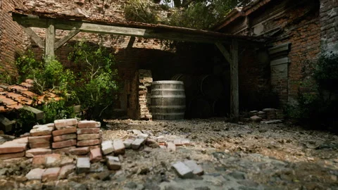 Decay and disarray indicate stories of past craftsmanship and revival Stock Footage 331525834