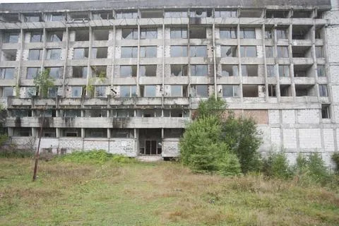 Decay and structural damage in building Stock Photos