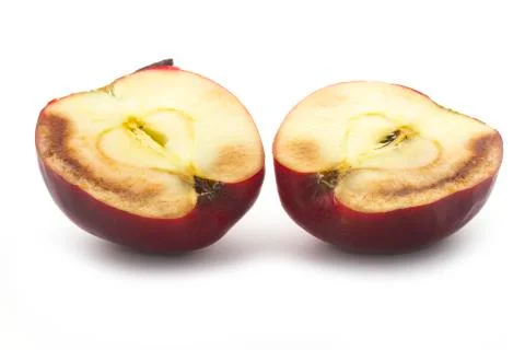 Decay of apple half Stock Photos