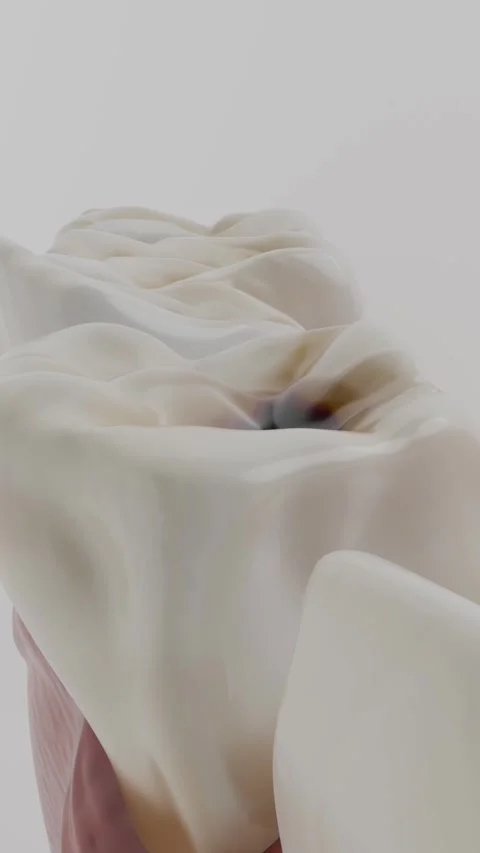 "Decay in Motion: 3D Tooth Model" Stock Footage 268632646