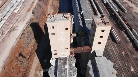 Decay at the train yard Stock Footage 98614054