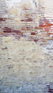 Decay wall mixed with brick background vetical Stock Photos