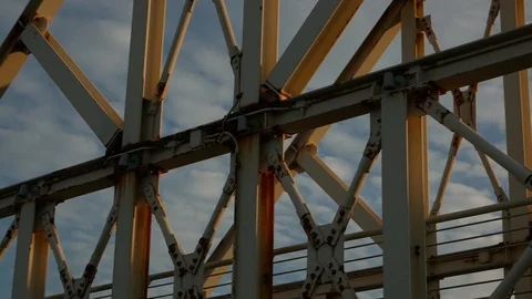 Decayed Bridge Stock Footage 97836796