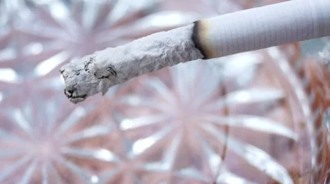 Decayed cigarette burns in the ashtray. Stock Footage 49738980