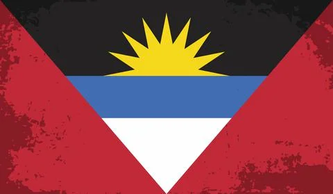 Decayed flag of Antigua and Barbuda Stock Illustration