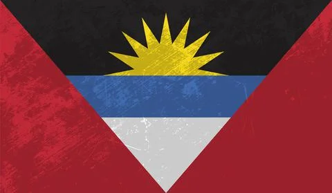 Decayed flag of Antigua and Barbuda Stock Illustration