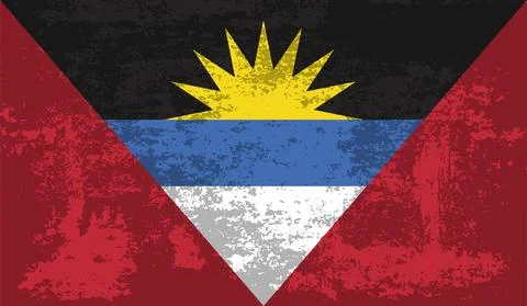 Decayed flag of Antigua and Barbuda Stock Illustration