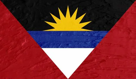 Decayed flag of Antigua and Barbuda Illustrazione stock