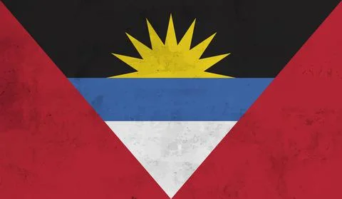 Decayed flag of Antigua and Barbuda Stock Illustration