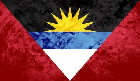 Decayed flag of Antigua and Barbuda Stock Illustration