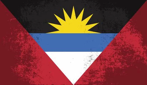 Decayed flag of Antigua and Barbuda Stock Illustration