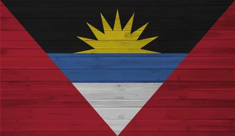 Decayed flag of Antigua and Barbuda Stock Illustration