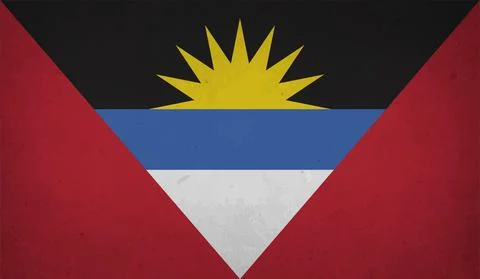 Decayed flag of Antigua and Barbuda Stock Illustration