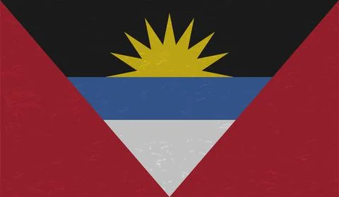 Decayed flag of Antigua and Barbuda Stock Illustration