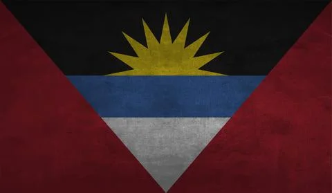 Decayed flag of Antigua and Barbuda Stock Illustration