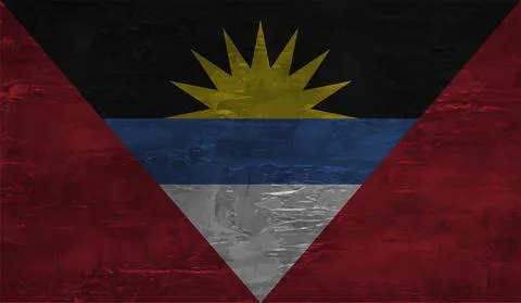 Decayed flag of Antigua and Barbuda Stock Illustration