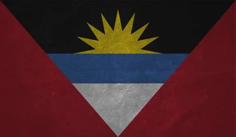 Decayed flag of Antigua and Barbuda Stock Illustration