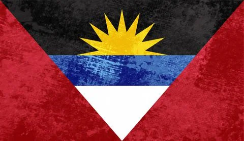 Decayed flag of Antigua and Barbuda Stock Illustration