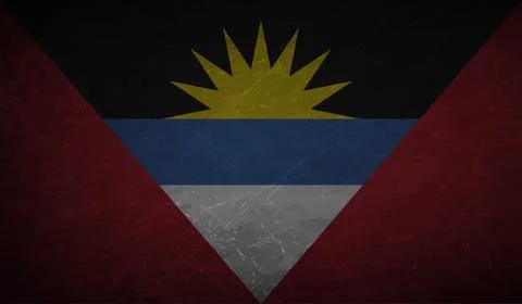 Decayed flag of Antigua and Barbuda Stock Illustration