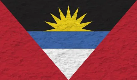 Decayed flag of Antigua and Barbuda Stock Illustration
