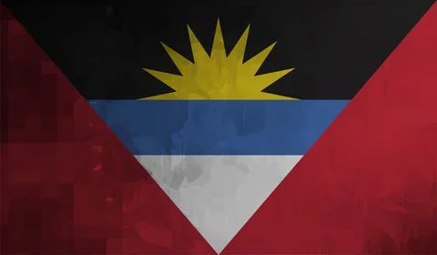 Decayed flag of Antigua and Barbuda Stock Illustration