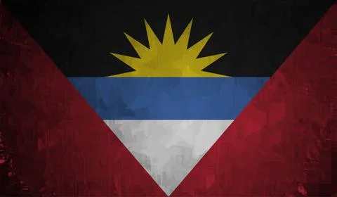 Decayed flag of Antigua and Barbuda Stock Illustration