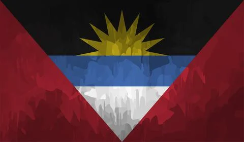 Decayed flag of Antigua and Barbuda Stock Illustration
