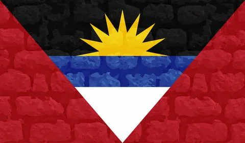 Decayed flag of Antigua and Barbuda Stock Illustration