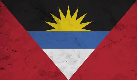 Decayed flag of Antigua and Barbuda Stock Illustration